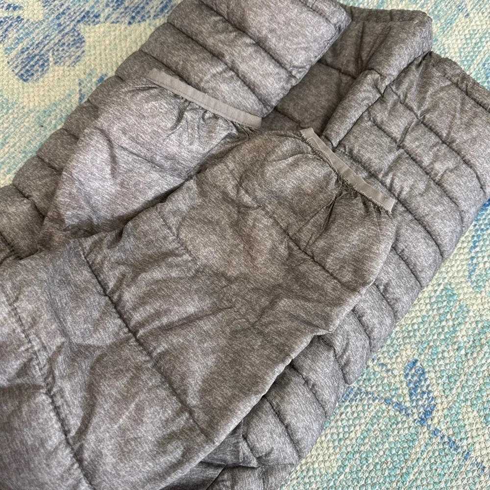 Gap Kids Girls XXL Hooded Zip Puffer Coat Jacket Gray Metallic with Pockets